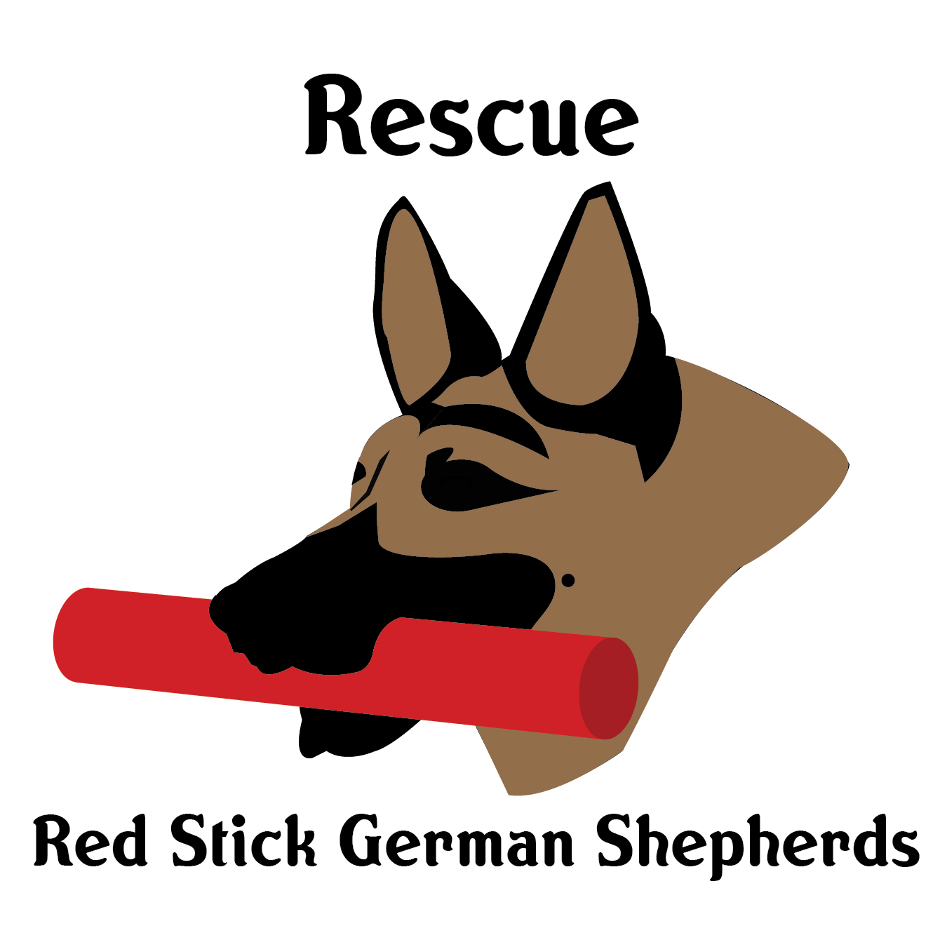 Red Stick German Shepherd Rescue Logo